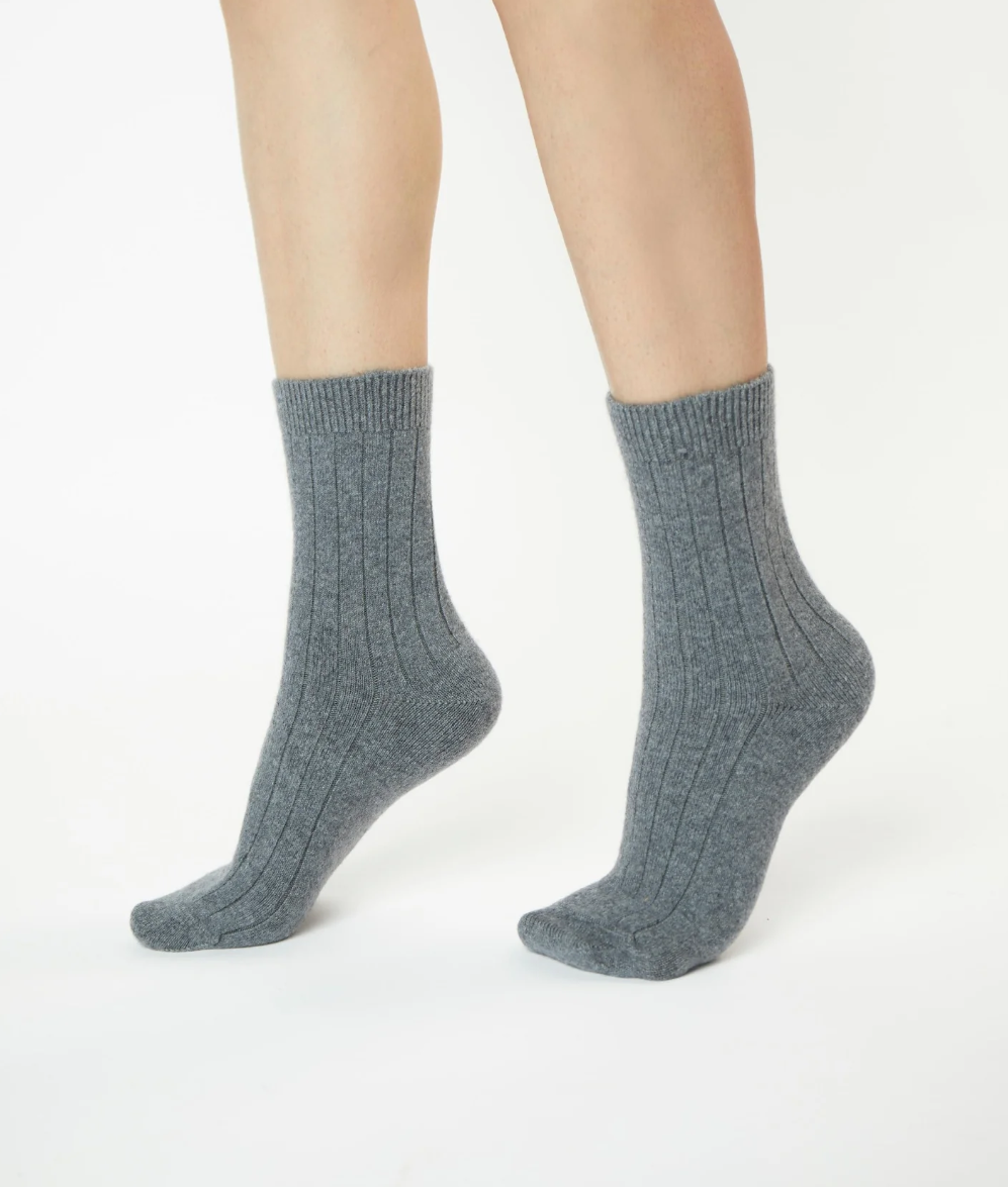 RoyaltyM Luxe 100% Cashmere Ribbed Socks